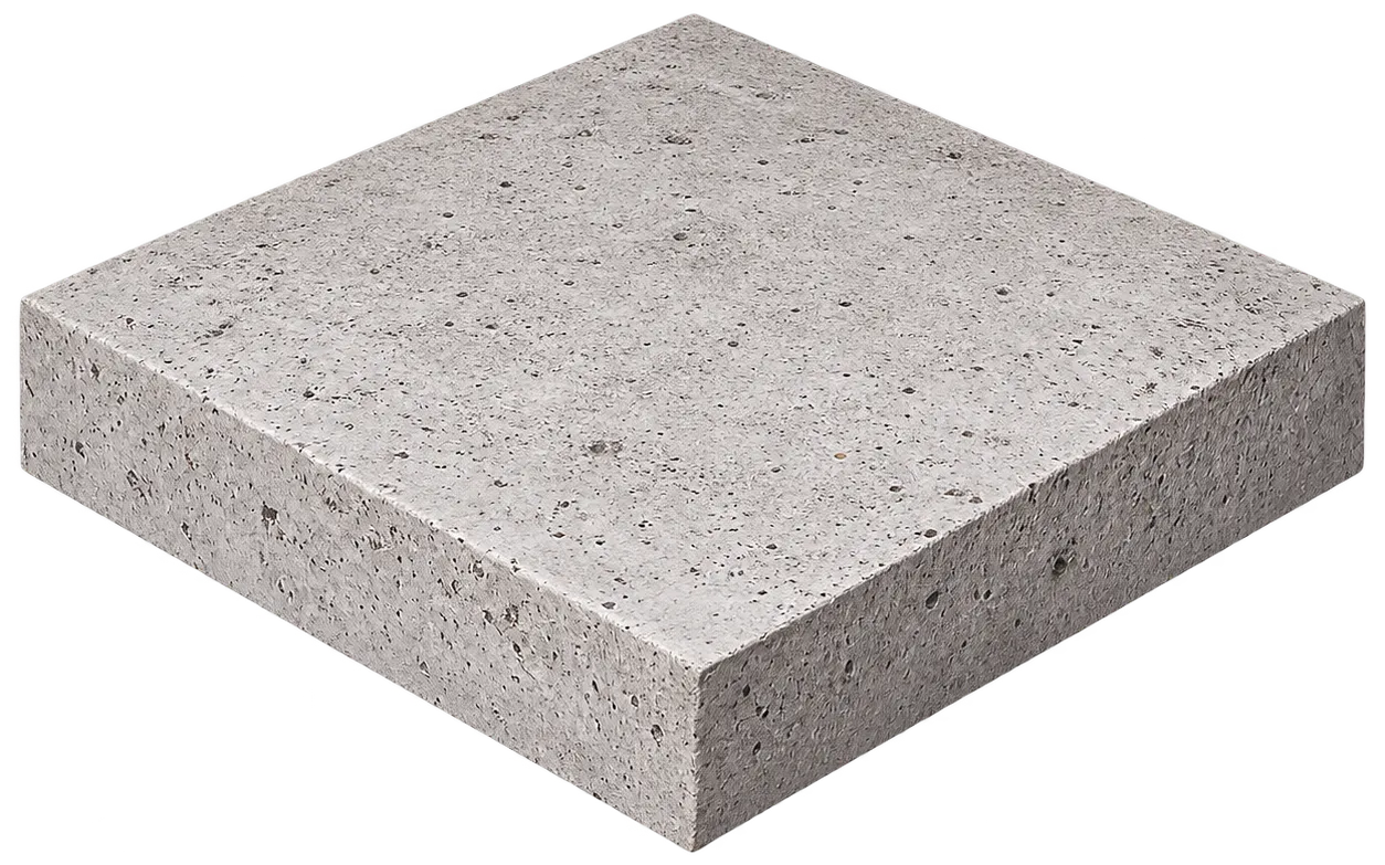 3D illustration of an existing concrete or substrate slab, representing the first step in our no-demolition resurfacing process where the slab is evaluated before work begins.