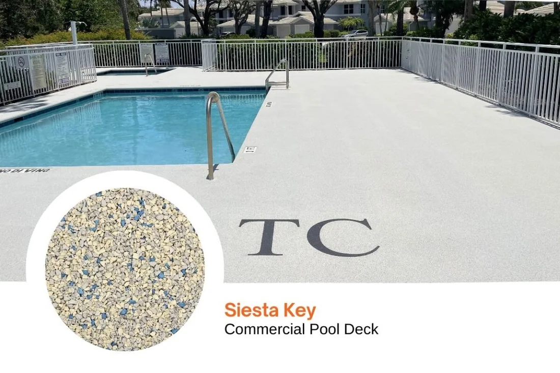 Siesta Key blend shown on a commercial pool deck
